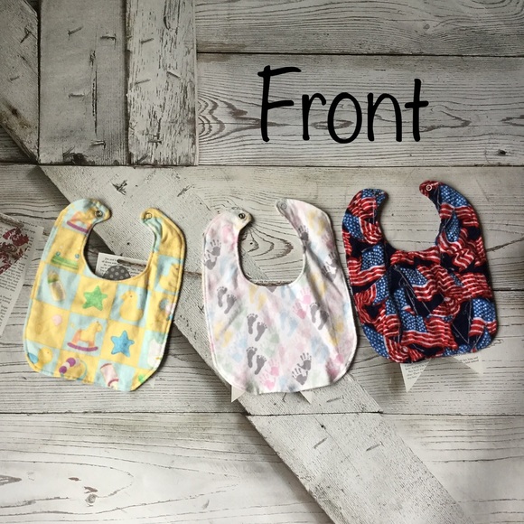 Cute Creations Boutique Accessories 3pc Set Custom Baby Bibs Unisex